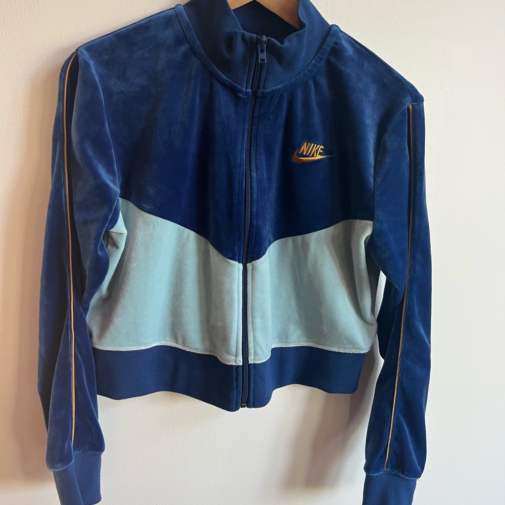 Nike Velour Zip Up Sweater